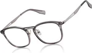 DUCO Blue Light Blocking Glasses For Men Blue Ray Glasses Oversized Computer Glasses Retro Square Fashion Eyeglasses Grey 5223