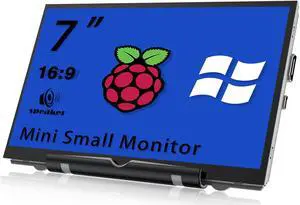 HAMTYSAN Upgraded Version 7'' Raspberry Pi Screen HDMI Monitor 800x480 LCD Screen Mini Small Monitor for Raspberry Pi 4/3/2/Zero/B/B+ Win11/10/8/7 (Non-Touch), Dual Speakers, Driver Free