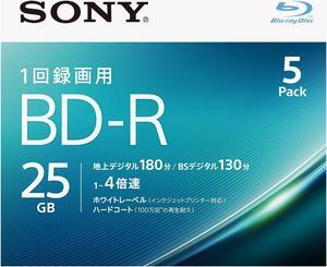 Sony 4X BD-R 5 pack 25GB White Printable 5BNR1VJPS4