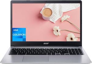 Acer Chromebook 315, 15.6" FHD Display Laptop, Intel Celeron N4500, 4GB RAM, 64GB eMMC, Webcam, Chrome OS, Pure Silver, Protective Sleeve Included, TWE 64GB SD Card