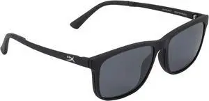 HyperX Spectre React - Gaming Eyewear, Blue Light Blocking Glasses, UV Protection, Ultem Frame, Crystal Clear Lenses, Microfiber Bag, Hard Case  Medium/Large w. Polarized Clip Black