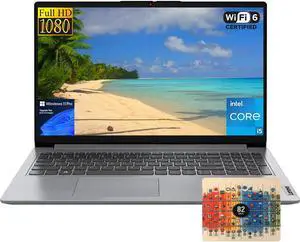 Lenovo 2024 Newest IdeaPad Laptop, 15.6" FHD Display, Intel Core i5-1235U, 8GB RAM, 512GB PCIe4.0 SSD, Webcam, Wi-Fi6, Bluetooth, Windows 11
