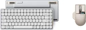 LOFREE Flow84 Low Profile Mechanical Keyboard with PBT Mouse, 75 percent Rechargeable Wireless Keyboards with Bluetooth and Wired Connection