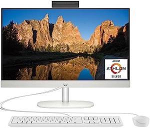 HP 23.8 inch All-in-One Desktop PC, FHD Display, AMD Athlon Silver 7120U, 8 GB RAM, 256 GB SSD, AMD Radeon Graphics, Windows 11 Home, 24-cr0010 (2023)