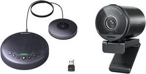 EMEET S800 4K Webcam for Streaming and Luna Plus Kit Bluetooth Speakerphone