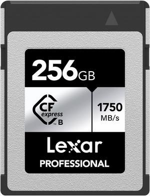 Lexar 256GB Professional CFexpress Type B Silver Series Memory Card, for Photographers, Videographers, Up to 1750/1300 MB/s, 8K Video (LCXEXSL256G-RNENG)