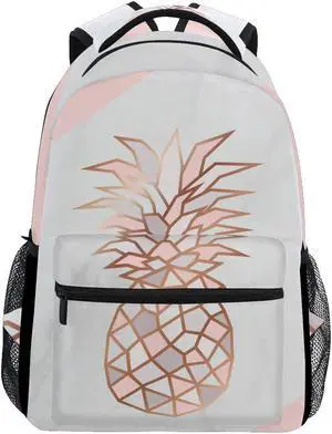 ALAZA Pineapple Marble Large Backpack Laptop School Bag with Multiple Pockets