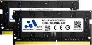 Arshray DDR4 RAM 16GB Kit(2X8GB) 2133MHZ,SO-DIMM Memory 1.2V Non-ECC Unbuffered,CL15 PC4-19200 260PIN Laptop Memory Module Ram Black(Only Support Laptop Computer)