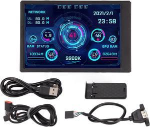 3.5in IPS USB Mini Screen,PC Temperature Display AIDA64 PC CPU Data Monitor Sensor Panel Monitor,PC Computer Temp
