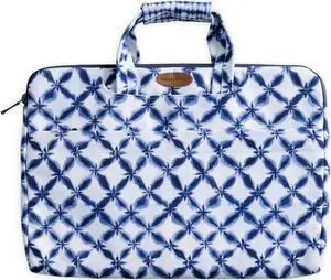 Maison d'Hermine Laptop Bag upto 13.5 inch Stain and water repellent Cotton canvas - shibori