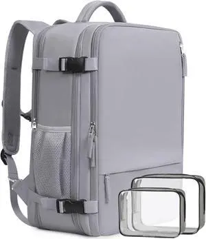 Beraliy Large Travel Backpack, Ailrline Approved Personal Item Bag, 17.3 Inch Laptop Backpack, 40L Carry On Travel Bag, Hiking Backpack, Casual Backpack, Dark Grey