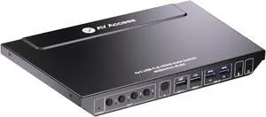 AV Access 4K USB-C Docking Station & HDMI KVM Switch for 4 Computers with USB 3.0, Fast Charging for Laptop, 4K@60hz, EDID Emulation, Hotkey or IR Remote, USB Hub for 4 PCs Share 1 Keyboard&Mouse