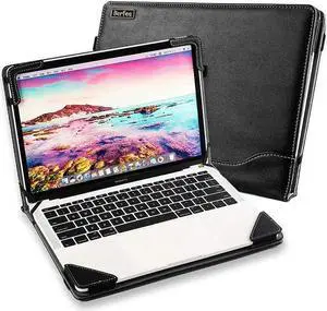 Berfea Laptop Case Cover for Acer Aspire 5 A515-56/ASPIRE 1 A115-32/ Vero AV15-51 15.6 inch Notebook Sleeve PU Leather Stand Hard Protective Skin
