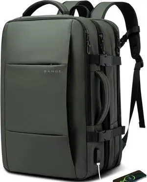 BANGE Carry-on Backpack, 45L Expandable Travel Backpacks,Weekend Backpack Briefcase,Waterproof Laptop Backpack Fits For 17.3 Laptop