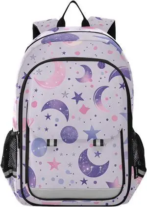 senya School Backpack Kids College Rucksack Travel Bookbag Fashion Back Pack Girls Boys Bright Constellations Pastel Pinks