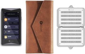 ELLIPAL Titan 20 Crypto Wallet  Metal Seed Phrase Steel  Brown Case 3 Items