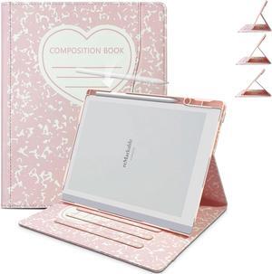 E NET-CASE Case for remarkable2 Tablet 10.3 inch (2020 Released) - New Upgraded Design 360 Degree Rotating Stand Cover for Remarkable 2 Digital Paper with Pencil Holder (Pink)