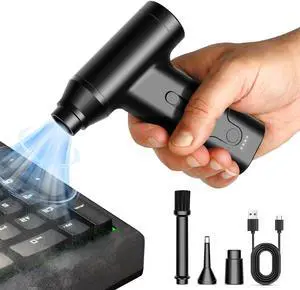Air Duster, 110000RPM Compressed Air Duster,Powerful Replace Compressed Air Can,Portable Electric Air Duster/No Canned Air Blower for PC,Car,Home,Office,Cordless Keyboard Cleaner
