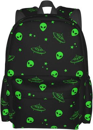 famliihw Galaxy Alien Backpack Bookbag Laptop Backpacks Multipurpose Daypack for Boys Girls School Men Women Travel Hiking