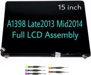 Fotisangea 661-8310 Replacement Retina LCD Screen for MacBook Pro 15" A1398 Late 2013 Mid 2014 Year LCD Display Full Assembly ME293 ME294 MGXA2 MGXC2