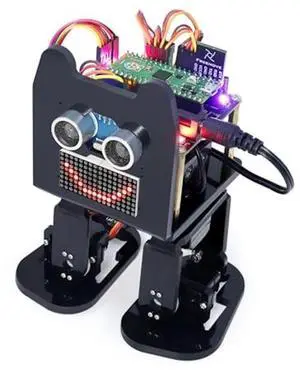 Freenove Bipedal Robot Kit for Raspberry Pi Pico (Included) (Compatible with Arduino IDE), LED Matrix Expressions, Obstacle Avoidance, Colorful Lights, Buzzer, Speaker, App
