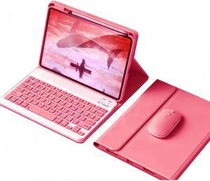 kaidisen Keyboard Case Mouse for iPad 10th Gen 10.9 inch 2022 iPad 10 Detachable Cute Color Keyboard Case with Pencil Holder,Dark Pink