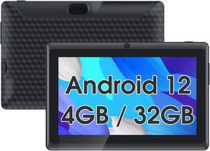 HOTTABLET Tablet, 7 inch Android 12, 4GB+ 32GB, IPS Screen, Dual Camera, Bluetooth, WiFi Tab, IPS Screen, Black