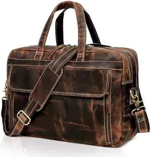 18 Inch Full Grain italian Leather Briefcase for Men, Top Choice Gifts, Handcrafted Laptop Bag
