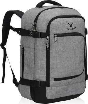 Hynes Eagle Travel Backpack 40L Flight Approved Carry on Backpack Men Large Cabin Weekender Laptop Backpack Women 15.6 inches Light Grey 2023