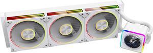 Astrabeat 360 Digital ARGB 360mm AIO CPU Cooler, Intelligent Temperature Control, Real-time readout ,300W TDP Liquid CPU Cooler for AMD AM4/AM5 & Intel LGA 115X/1200/1700(White)