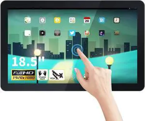 TouchWo 18.5 inch Android 11 Touchscreen Monitor Tablet, 16:9 FHD 1080P, WiFi & BT, Built-in Speakers, RK3568 2GB RAM & 32GB ROM, Smart Board for Classroom, Meeting & Game