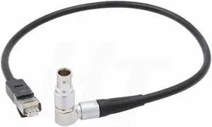 HangTon Teradek COLR Cat5e Ethernet RJ45 Cable to ARRI Alexa Mini Camera 10-Pin Connector (40 cm, rotate right angle 10pin)