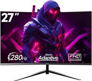 ZZA 27" Curved Gaming Monitor, Support 240Hz,Up to 280Hz, Full HD 1920x1080, Three Narrow bezels,FreeSync Premium - Ultimate Gaming Experience