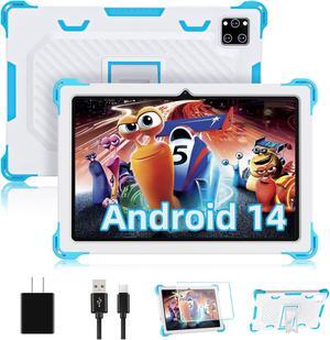 YATIOM Kids Tablet 10 inch Android 14 Tablet for Kids Octa-Core 10+64GB GMS Certified Learning Tablet with WiFi 6, Bluetooth 5.2, Dual Camera, Parental Control Child Tablet with Drop-Proof Case