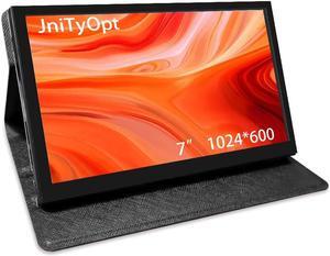 JniTyOpt Mini Monitor 7 Inch Display Capacitive Touchscreen HDMI LCD 1024 * 600 High Resolution for Raspberry Pi 4/3 Model B/3B+/BB Black/Banana Pi,Work as Computer Monitor for Windows 10/8.1/8/7
