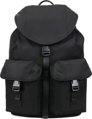 Kah&Kee Flap Travel Backpack for Women & Men Large Capacity 16 Inch Laptop Bag - Multi-Pocket Design, Waterproof & Fashionable for Work, College, School (Black)