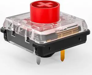 Zhouwang Kailh Choc Low Profile V2 Red Keyboard Switches,Linear RGB SMD 43gf Switch for MX Mechanical Gaming Keyboard (V2 Red 72Pcs)