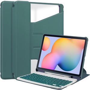 kaidisen 360 Rotating Keyboard Case for Galaxy Tab S6 Lite 10.4 inch, Vertical Stand Magnetic Detachable Keyboard Slim Folio Smart Cover with Keyboard,Dark Green