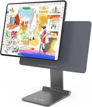 KU XIU Foldable Magnetic Stand for iPad Pro 11'', Portable 360 Adjustable Desktop Holder Compatible With iPad Air 4th/5th and Pro 1st/2nd/3rd/4th Gen