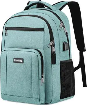 Kuosdaz Backpack for Men and Women, School Backpacks for Teen Boys Girls, Large Bookbag with USB Charger Port, Water Resistant College Laptop Backpack Fit 15.6 Inch Laptop, Teal