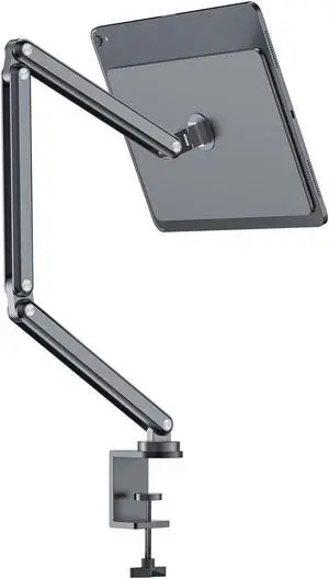 KU XIU Magnetic Arm Stand Only for iPad Pro 13" M4(2024), Foldable Premium Aluminum Alloy Tablet Mount for Working, Multi-Node Adjustable Portable iPad Holder Desktop Stand