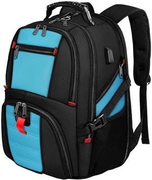 YOREPEK 18.4 Laptop Backpack, Large Backpacks Fit Most 18 Inch Laptop with USB Charger Port, TSA Friendly Flight Approved Weekend Carry on Backpack with Luggage Strap for Men and Women, Blue