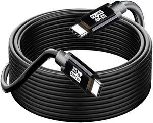 USB C to USB C Cable 25FT,240W 4K60HZ USB C GEN2x2(Data usb3.0),USB C Video Output From USB3.2/ USB4.0 Fast Charging & Sync for Xreal MacBook Pro iPad Pro iPhone 15 Pro Galaxy S22 Portable Monitor