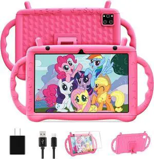 YATIOM Kids Tablet 10 inch Android 14 with Drop-Proof Case, Octa-Core 10+64GB GMS Certified Learning Tablets with WiFi 6, Bluetooth 5.2, Dual Camera, Parental Control