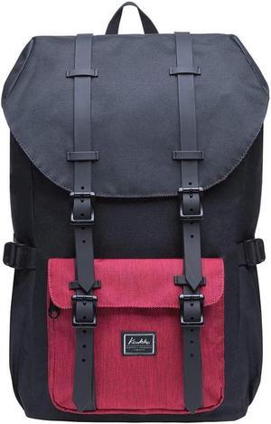 KAUKKO Laptop Outdoor Backpack, Traveling Rucksack Fits 15.6 Inch Laptop(5-5-Blackred)