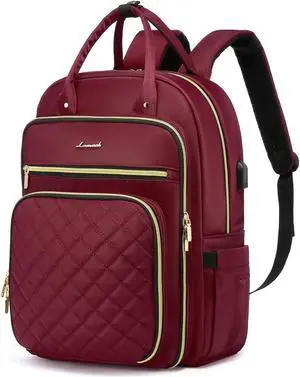 LOVEVOOK Laptop Backpack for Women, Water Resistant Travel Work Backpacks Purse Stylish Business Teacher Nurse Computer Bag with USB Charging Port, Fits 15.6" Laptop