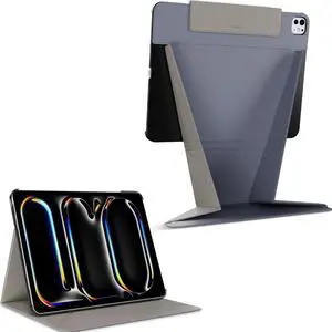MAGEASY Tablet Case Compatible with 2024 iPad Pro 13" (M4), Turn iPad Into A Monitor, Float Folio Case Scratch & Discolor Resistant, Light & Portable iPad Stand | Lift - Alaskan Blue