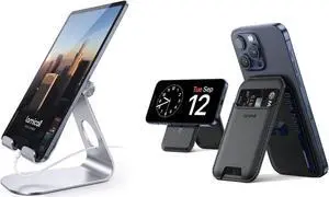 Lamicall Tablet Stand + 65g Light for Magsafe Wallet Stand