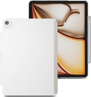 MAGEASY CoverBuddy Lite for 2024 iPad Air 11" - iPad Air Case Compatible with Magic Keyboard for iPad Air (M2), with Apple Pencil Pro Pencil Holder - White