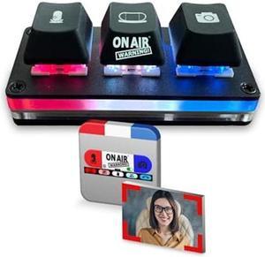 MuteSwitch Smart Mute Button for Mic, Cam and Both. Illuminated 3 Key Control, Custom Color Indicator LED's & in-Meeting Light. Free App Install Required. Mac & PC. Zoom, Teams, Meet, Webex & More!